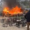 Incendie marché de Noël Bordeaux